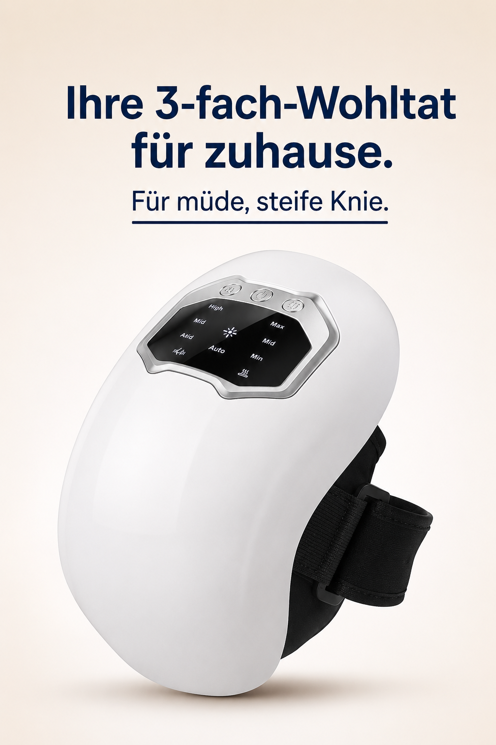 KnieVital 3-in-1 Kniemassagegerät – Wärme, Rotlicht & Massage