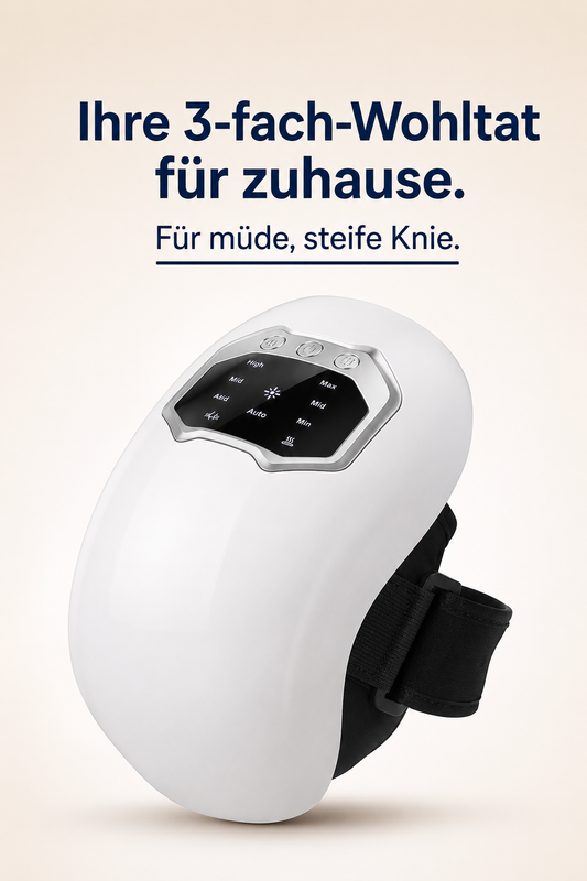 KnieVital 3-in-1 Kniemassagegerät – Wärme, Rotlicht & Massage
