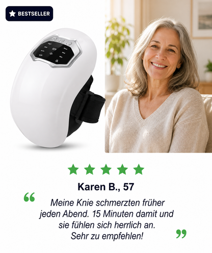 KnieVital 3-in-1 Kniemassagegerät – Wärme, Rotlicht & Massage